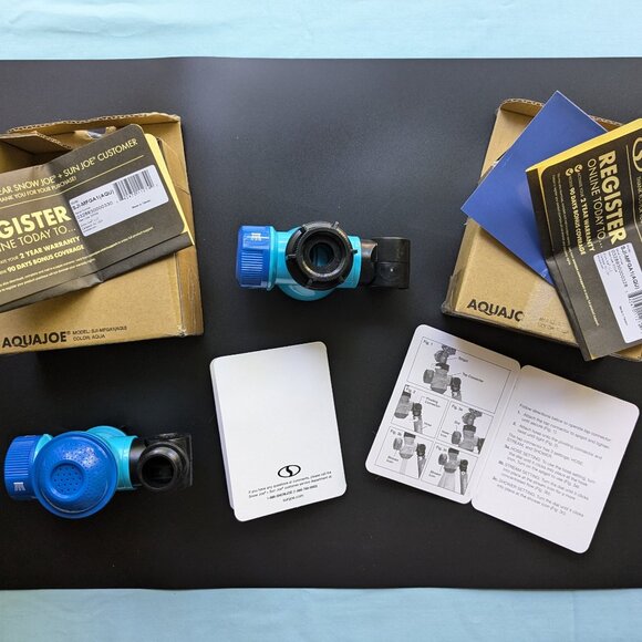 Aqua Joe Multi-Function Outdoor Faucet and Garden Hose Tap Connector 2 pack - Picture 8 of 12